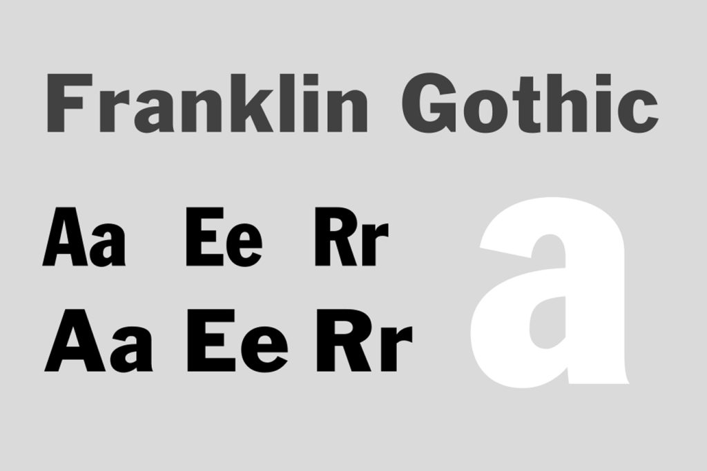 Architecture Fonts - Franklin Gothic font