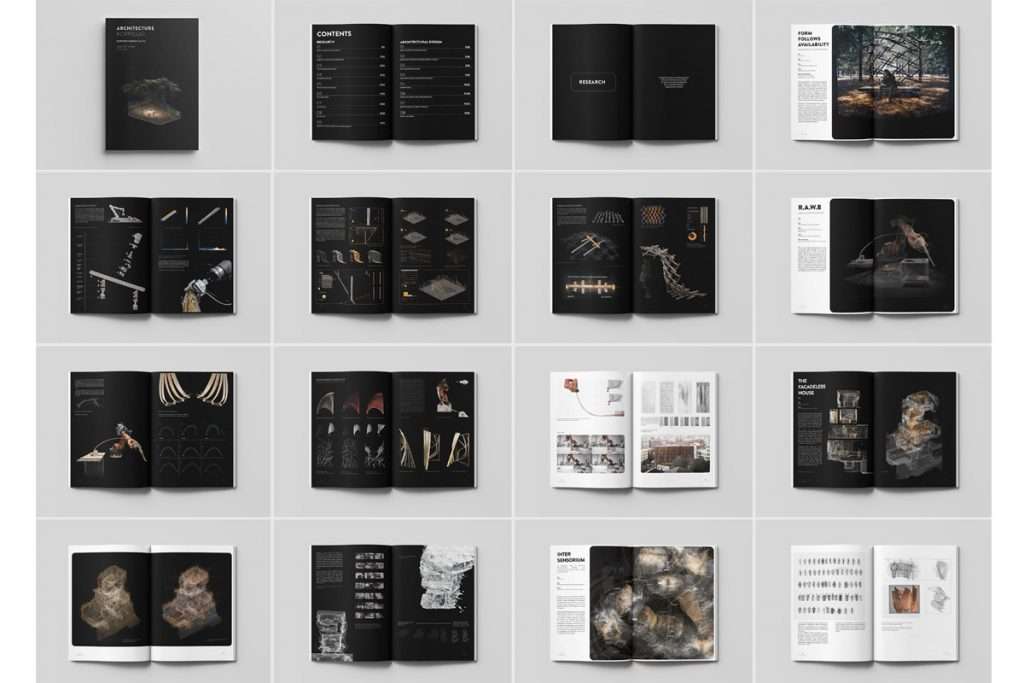 Architecture portfolio design examples
