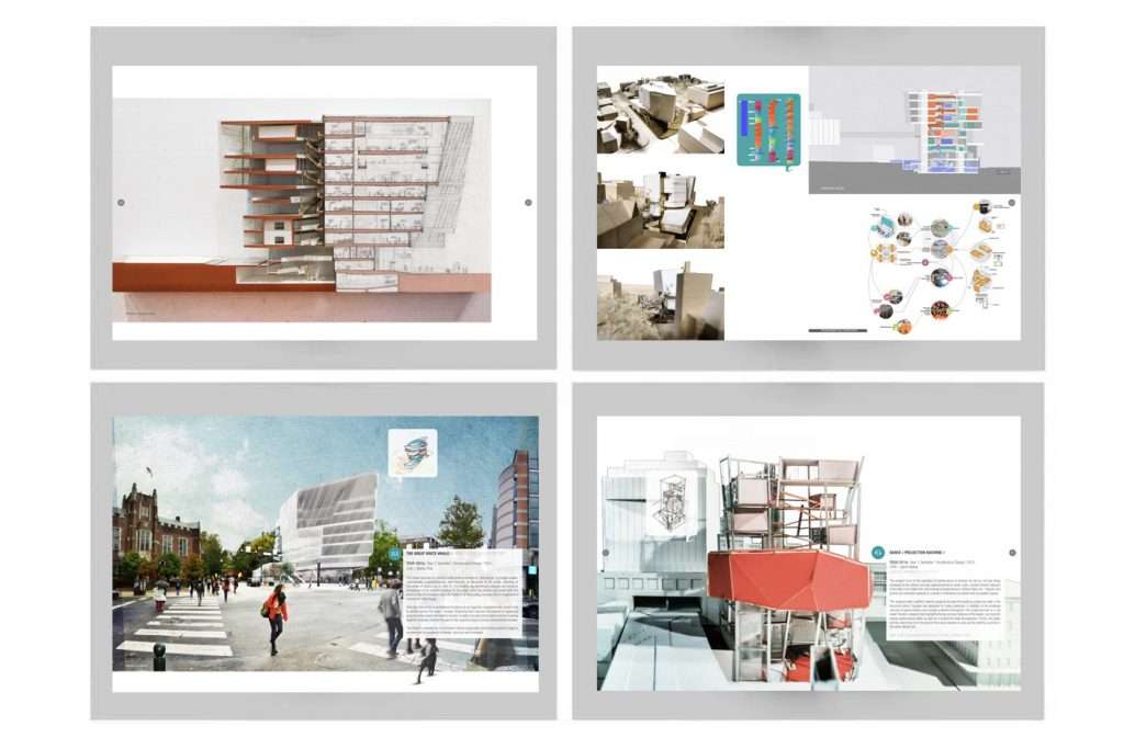Architecture portfolio design examples