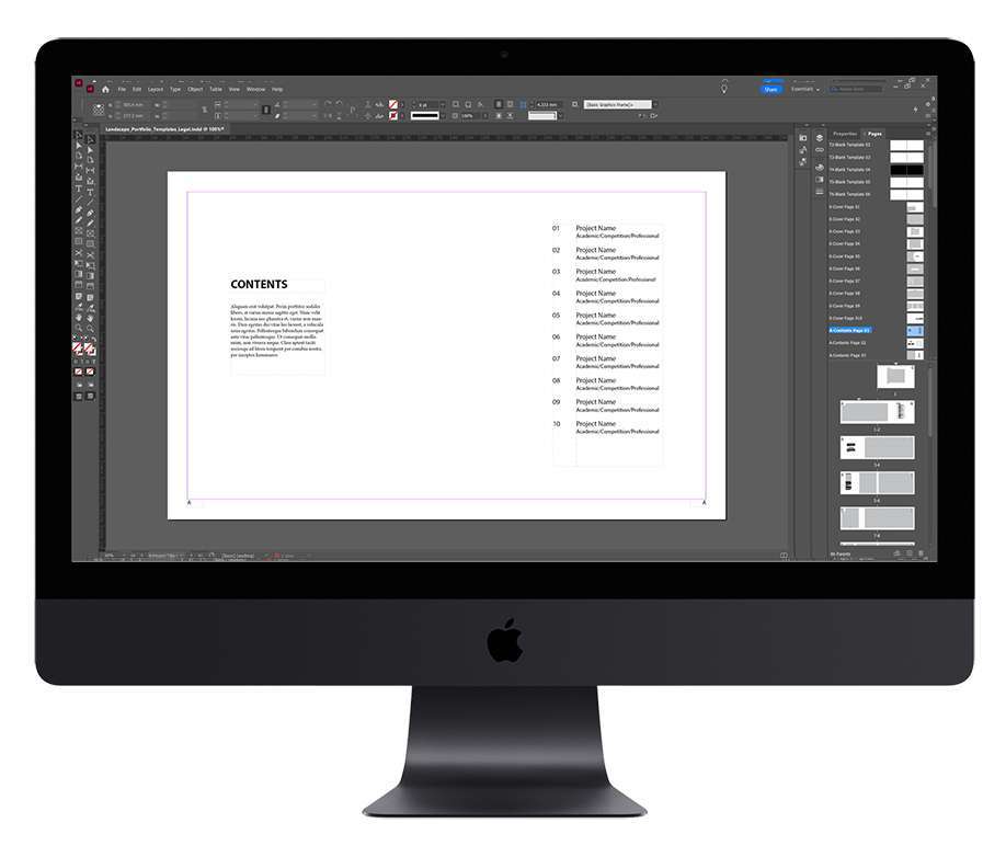 Architecture Portfolio Table of Contents