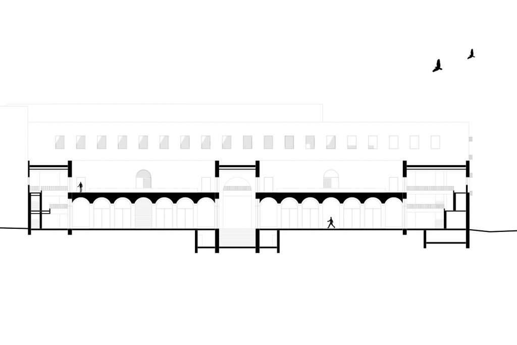 architecture site section drawing