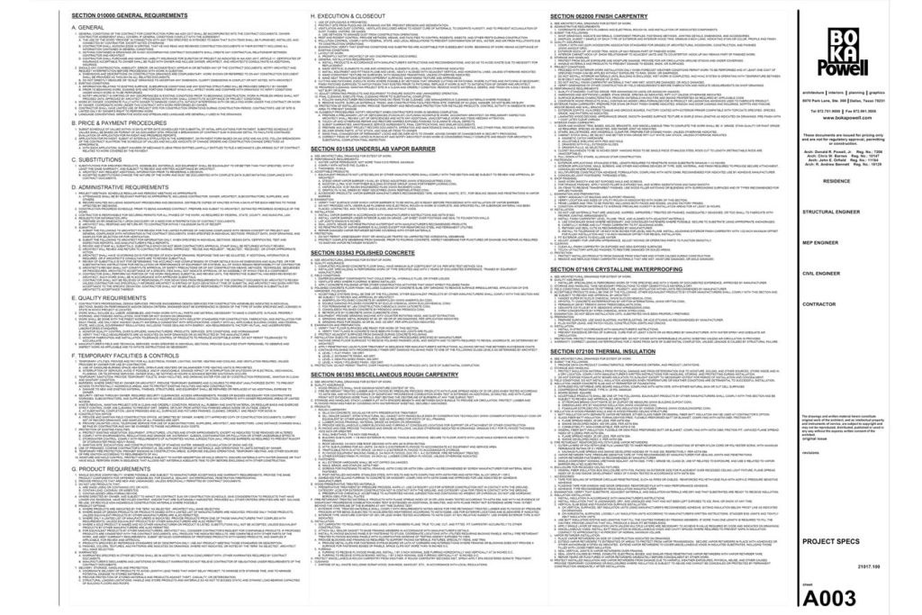 architecture specification example