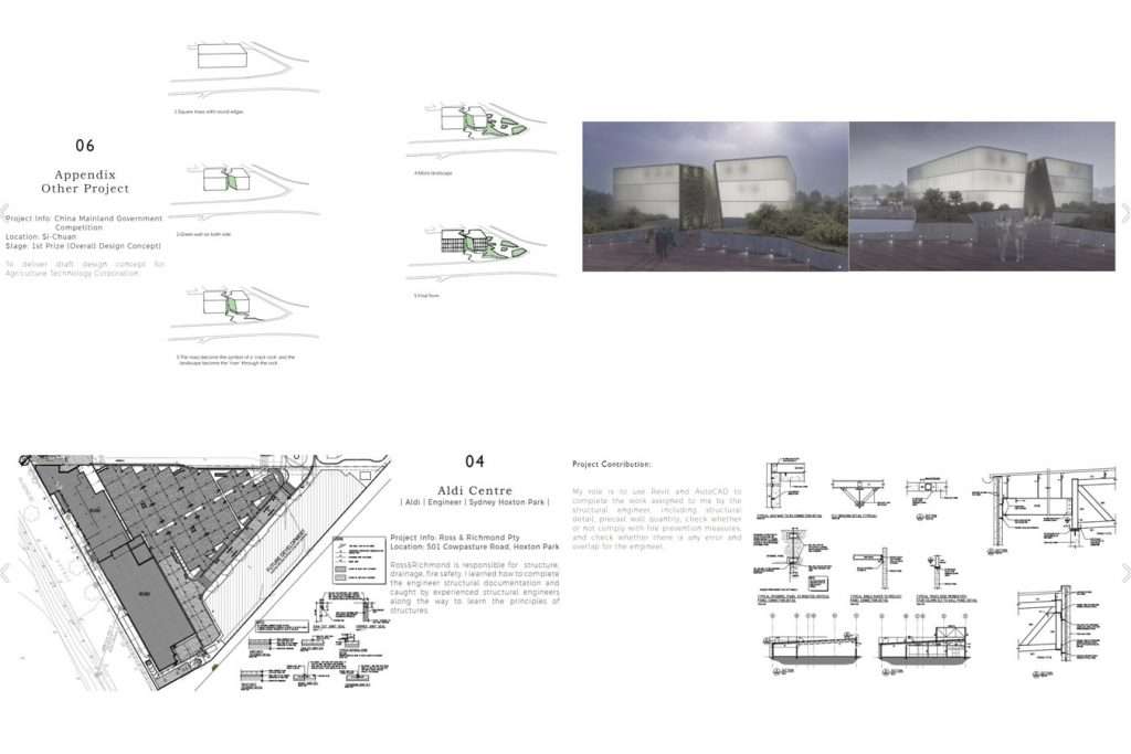 Architecture portfolio examples - Internship