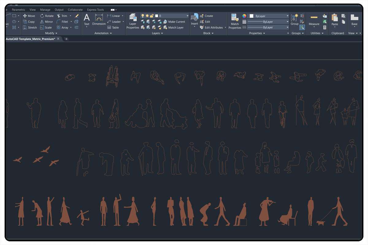 AutoCAD Architecture Template - People