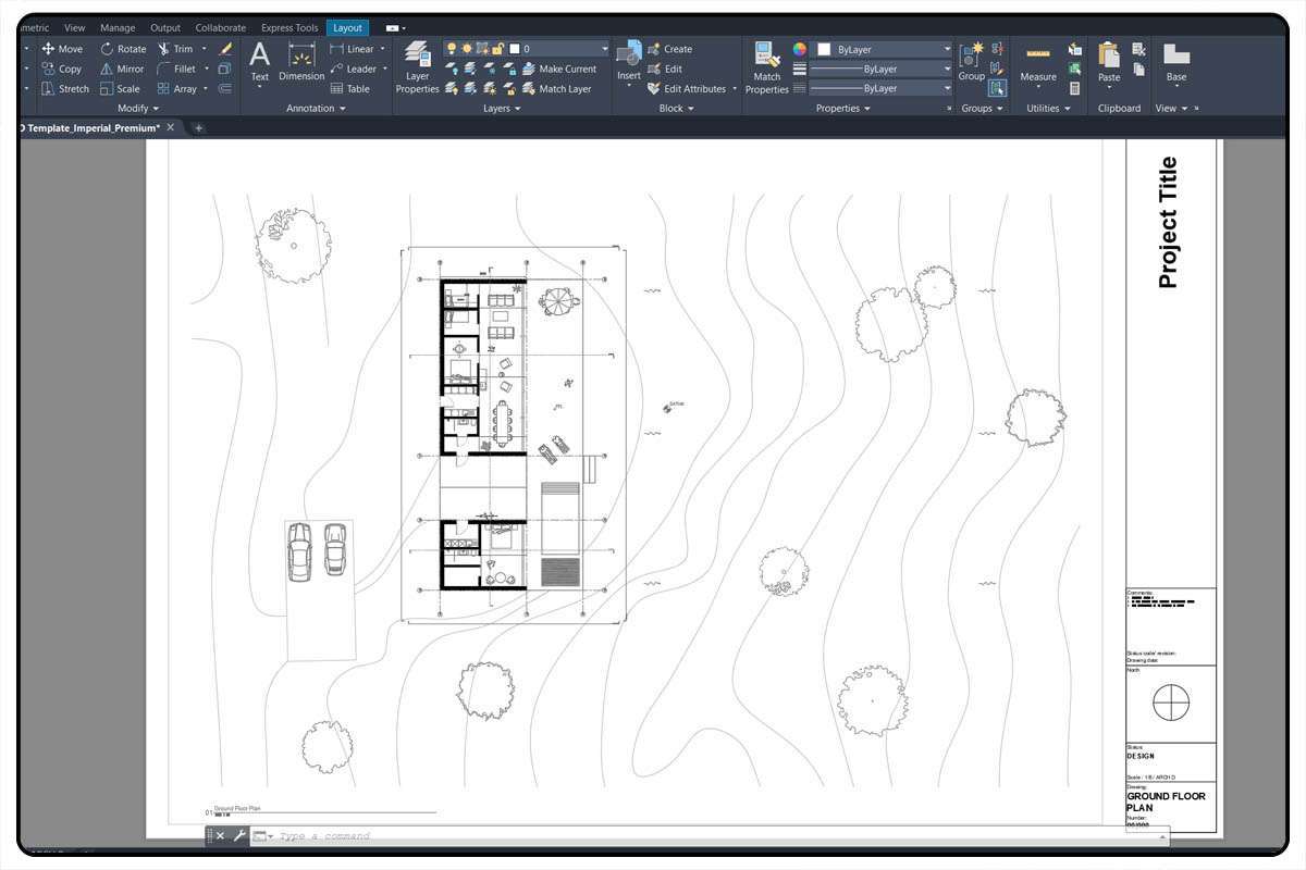 AutoCAD Architecture Template - Printing layout template
