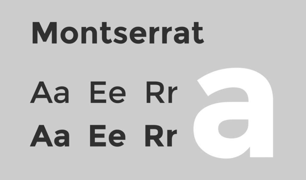 architectural fonts - Montserrat 