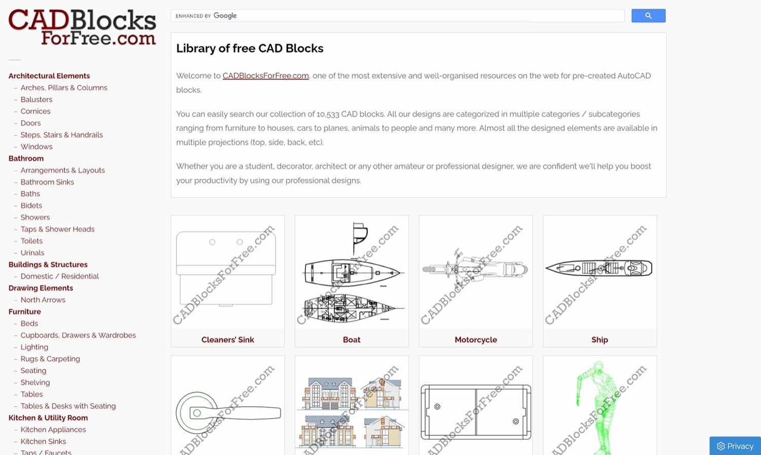 CADBlocksForFree.com free autocad blocks