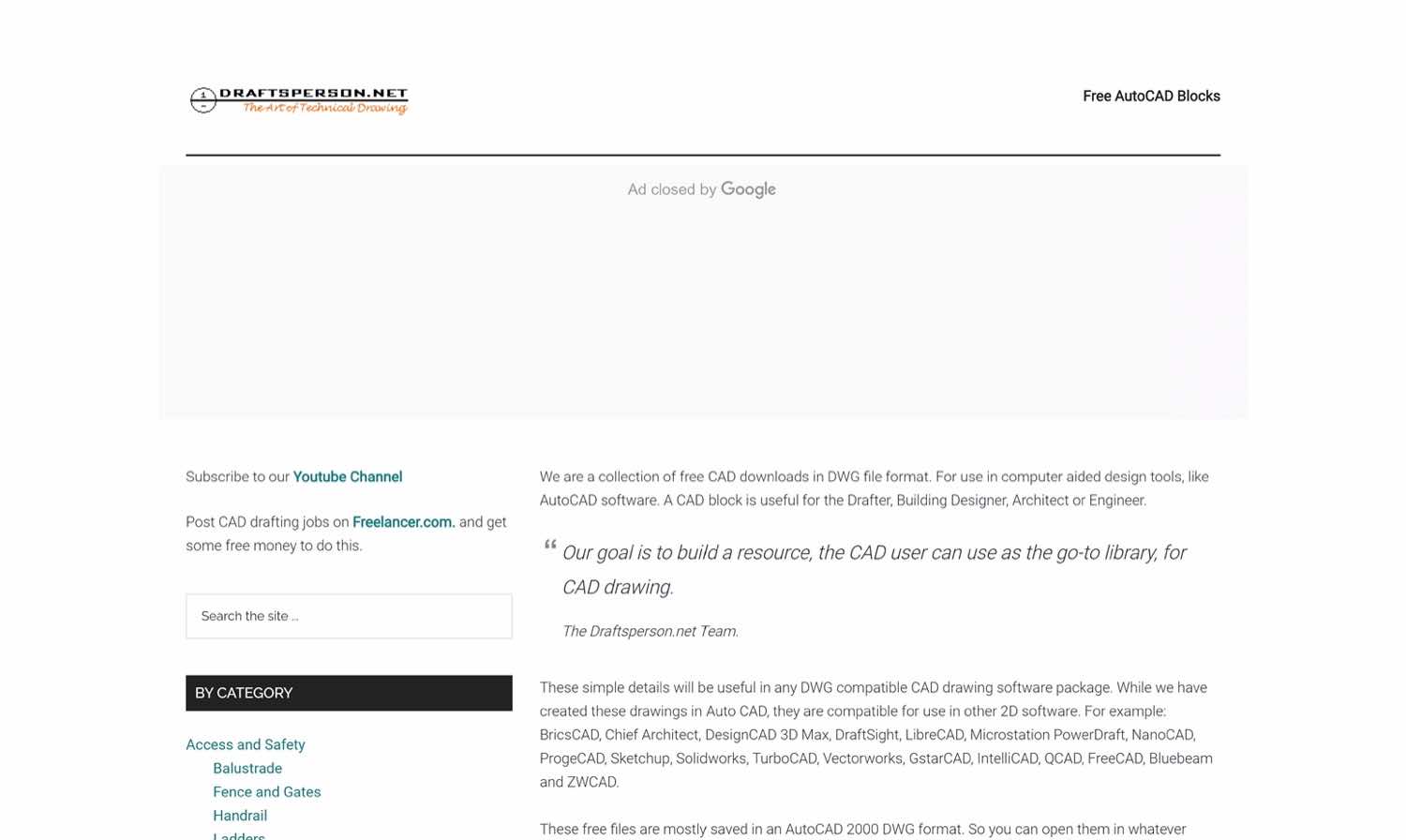 Draftsperson.net free cad blocks