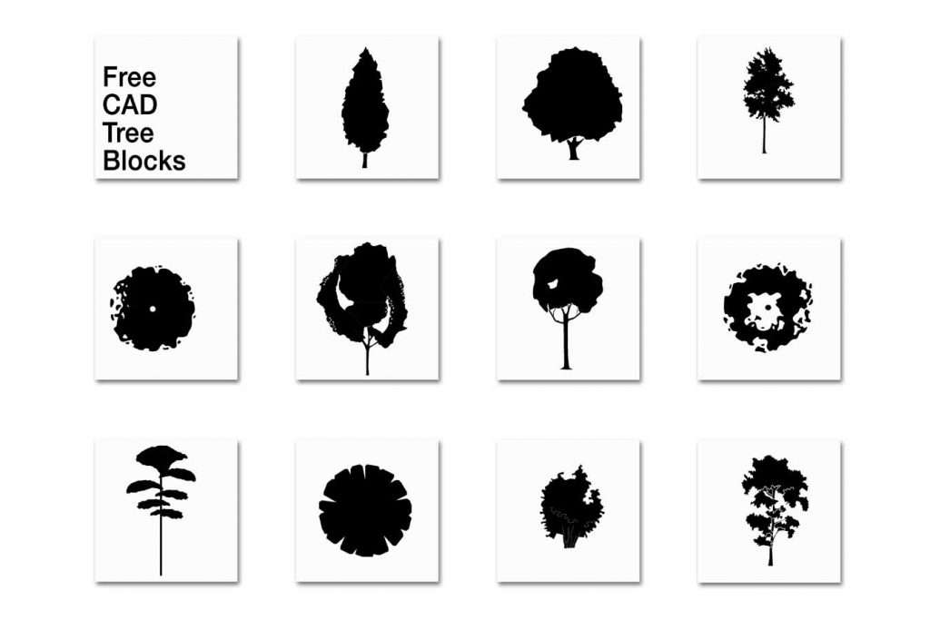 free CAD tree blocks