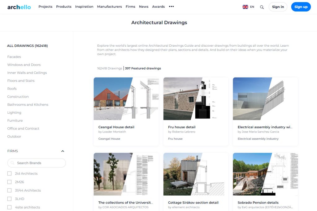Free Architecture Detail Drawings: The best online construction resources and examples