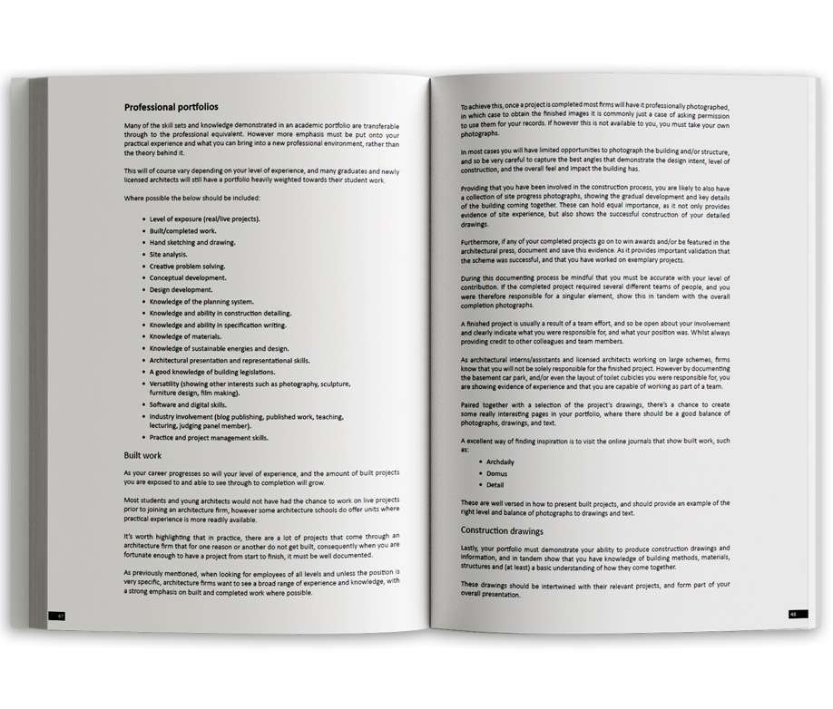 Architecture Portfolio Guidebook