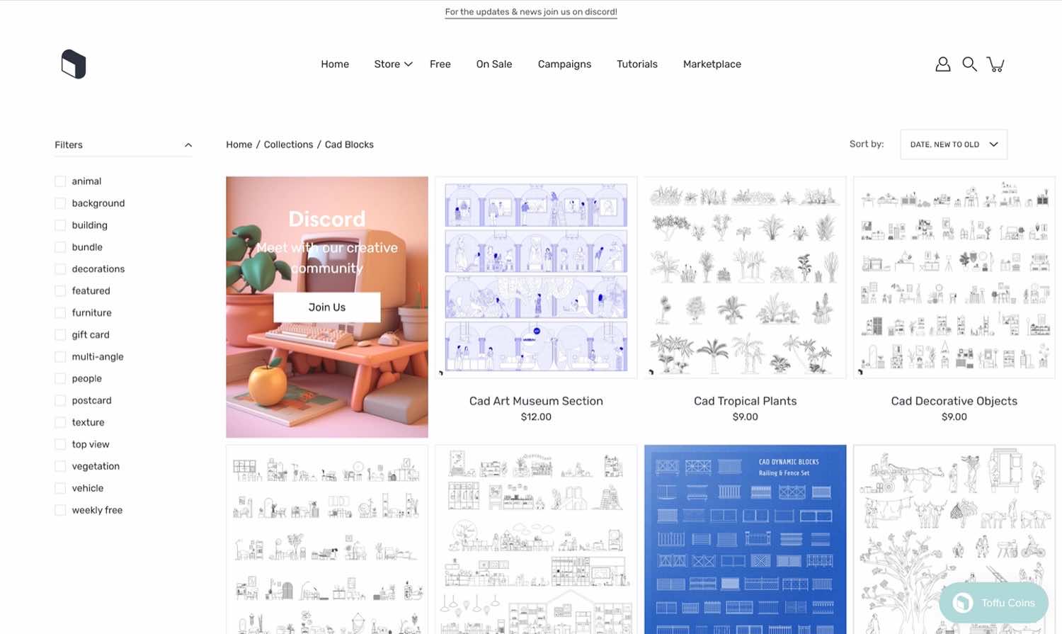 Toffu cad blocks for free