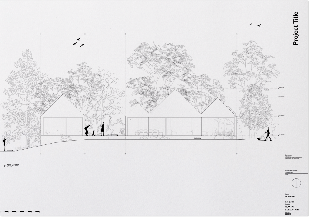AutoCAD Architecture Template - Elevation Drawing Example