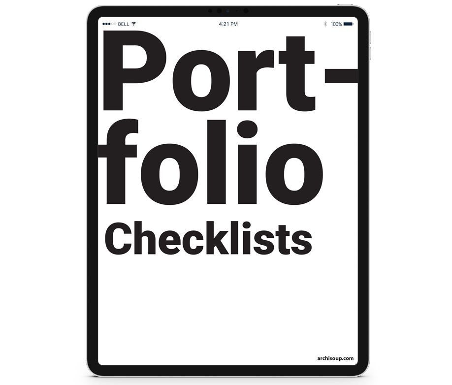 Architecture Portfolio Checklists