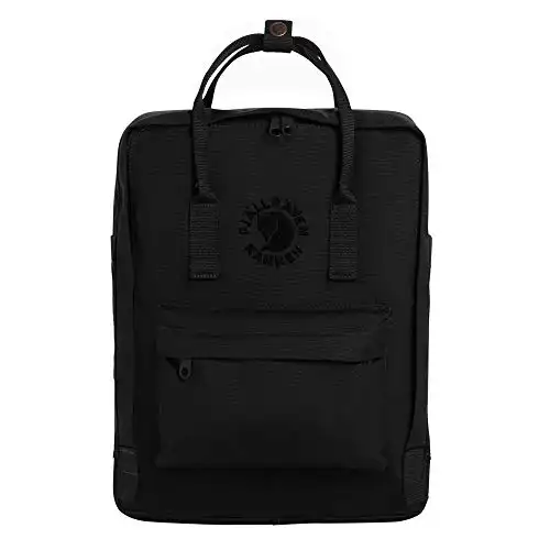 Fjallraven, Re-Kanken Recycled and Recyclable Kanken Backpack for Everyday, Black