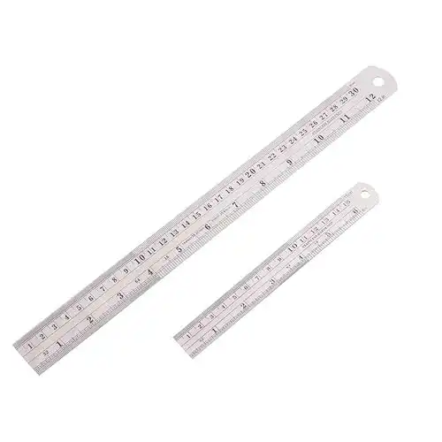 Metal Stainless Steel Scale Ruler with Conversion Table
