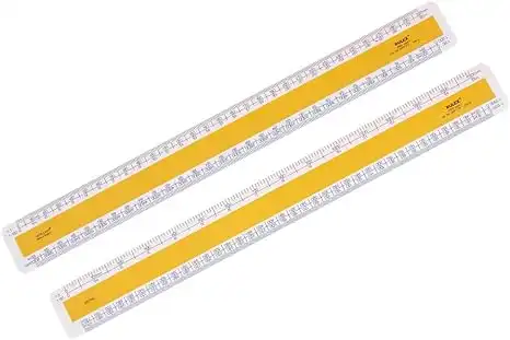 Rulex Verulam 30cm 12 inch Flat Oval Metric Scale Ruler
