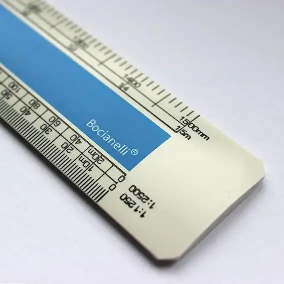 Bocianelli Metric 15cm 6" (Oval) Scale Ruler