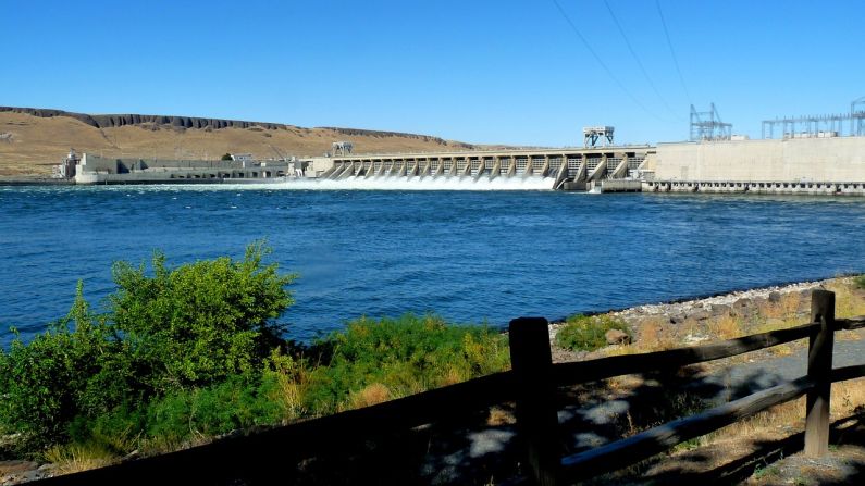 Hydro System - mcnary oregon, blue water, blue sky