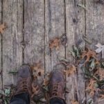 Composite Decking - person wearing pair of brown leather shoes