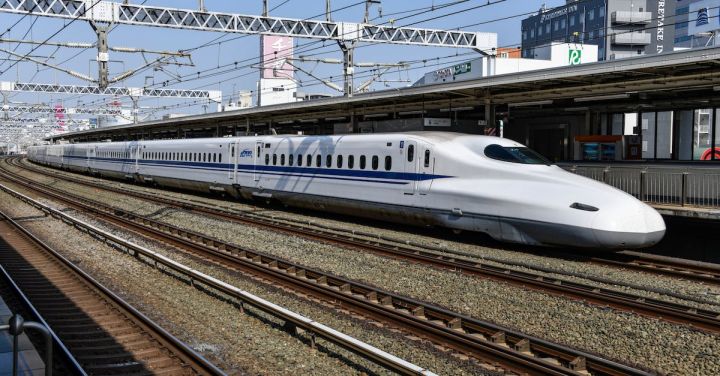 High-Speed Rail - White Electric Train