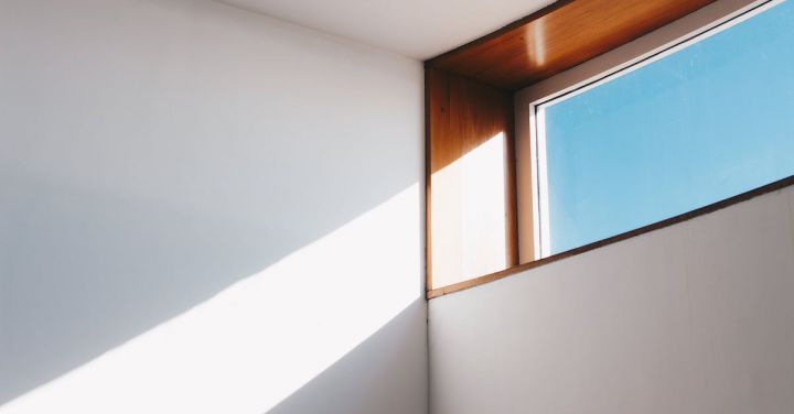 Light - Clear Glass Window With Brown and White Wooden Frame